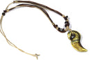 Tribal Serpent Head Boho Style Necklace - Brown Buy From Go Fives