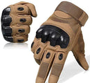 GoFives Touchscreen Knuckle Tactical Military Men-Women Grade Gloves for Shooting Airsoft Paintball Biking Hiking - Brown / Small Buy From Go Fives