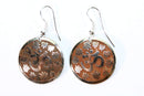 Lotus Petals And Om Yoga Earrings - Tan Buy From Go Fives