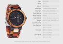 Luxury Brand Wood Timepieces Week Date Display Quartz Watches for Men | Women - Buy From Go Fives