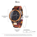Luxury Brand Wood Timepieces Week Date Display Quartz Watches for Men | Women - Men P14-1 / United States Buy From Go Fives