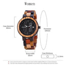 Luxury Brand Wood Timepieces Week Date Display Quartz Watches for Men | Women - Women P14-4 / United States Buy From Go Fives