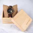 Lovers' Casual Quartz Watches Elk Design Natural Wooden Watch for Men Women with Mixed Colorful Wood Band in Gift Box - Buy From Go Fives