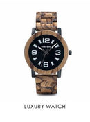 Lovers' Casual Quartz Watches Elk Design Natural Wooden Watch for Men Women with Mixed Colorful Wood Band in Gift Box - Buy From Go Fives