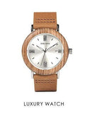 Lovers' Casual Quartz Watches Elk Design Natural Wooden Watch for Men Women with Mixed Colorful Wood Band in Gift Box - Buy From Go Fives