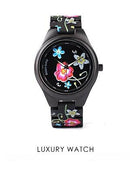 Lovers' Casual Quartz Watches Elk Design Natural Wooden Watch for Men Women with Mixed Colorful Wood Band in Gift Box - Buy From Go Fives