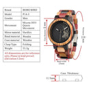 Lovers' Casual Quartz Watches Elk Design Natural Wooden Watch for Men Women with Mixed Colorful Wood Band in Gift Box - Buy From Go Fives