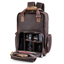 The Gaetano | Large Leather Backpack Camera Bag with Tripod Holder - Buy From Go Fives