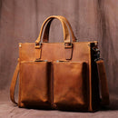 The Dagmar Leather Briefcase | Vintage Leather Messenger Bag - Buy From Go Fives