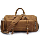 The Bard Weekender | Handmade Leather Duffle Bag - Brown Buy From Go Fives